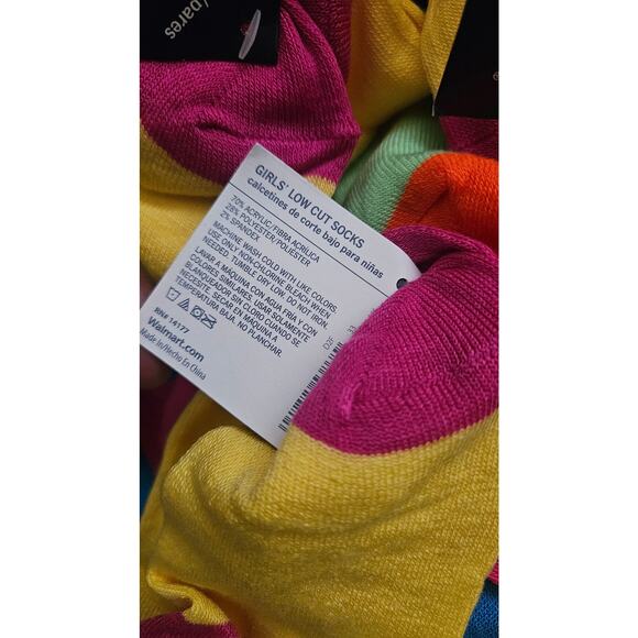 Faded Glory 4 sets of multi-colored girls sock size 4-5 - Picture 3 of 11